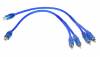 Cable 2xRCA male to 1xRCA female (dark blue) (OEM)